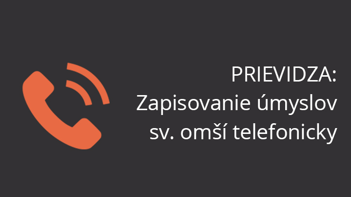 Prievidza: Zapisovanie úmyslov sv. omší na II. štvrťrok iba telefonicky