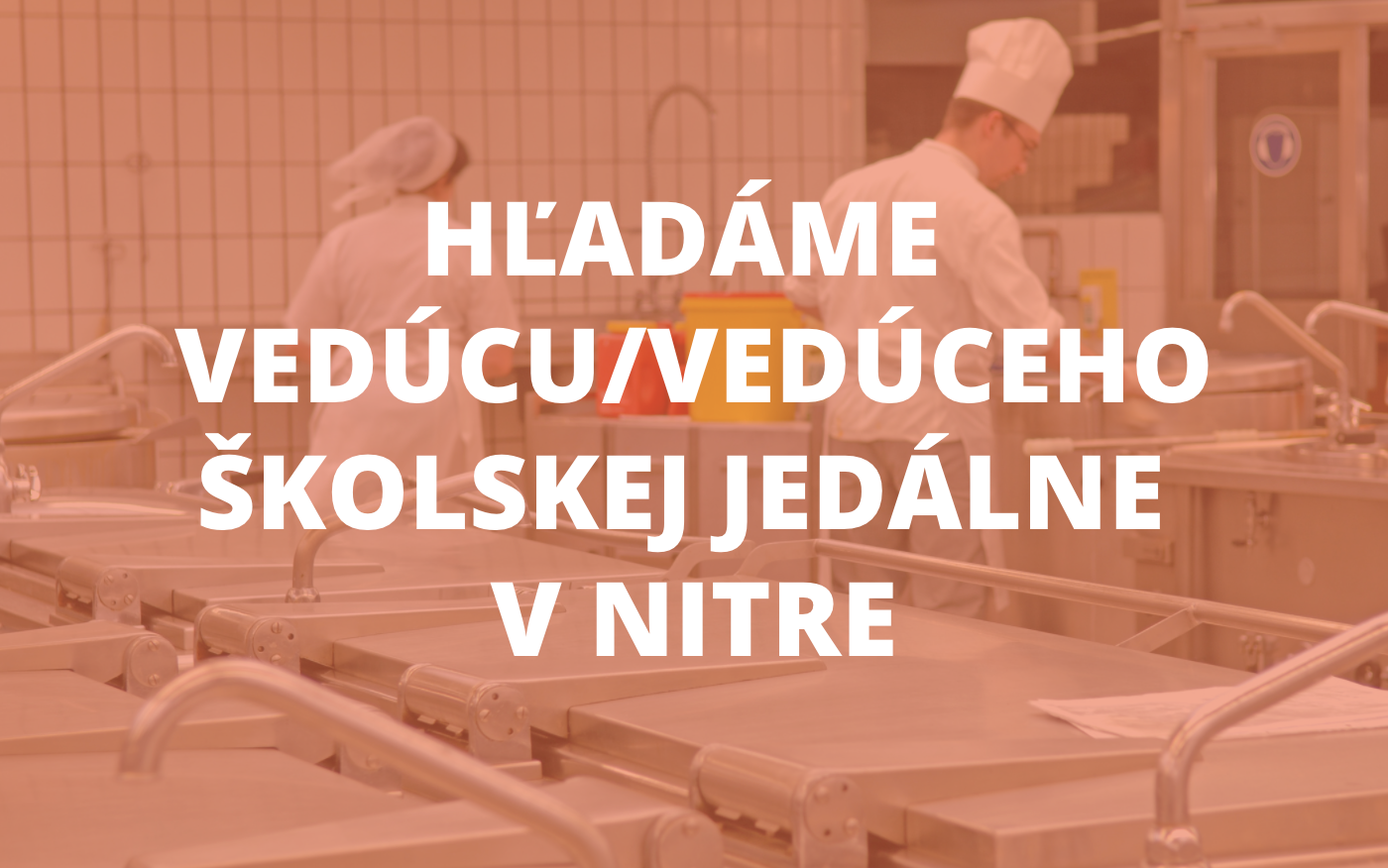 Ponuka pracovnej pozície: Vedúca/vedúci školskej jedálne v Nitre